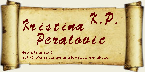 Kristina Peralović vizit kartica